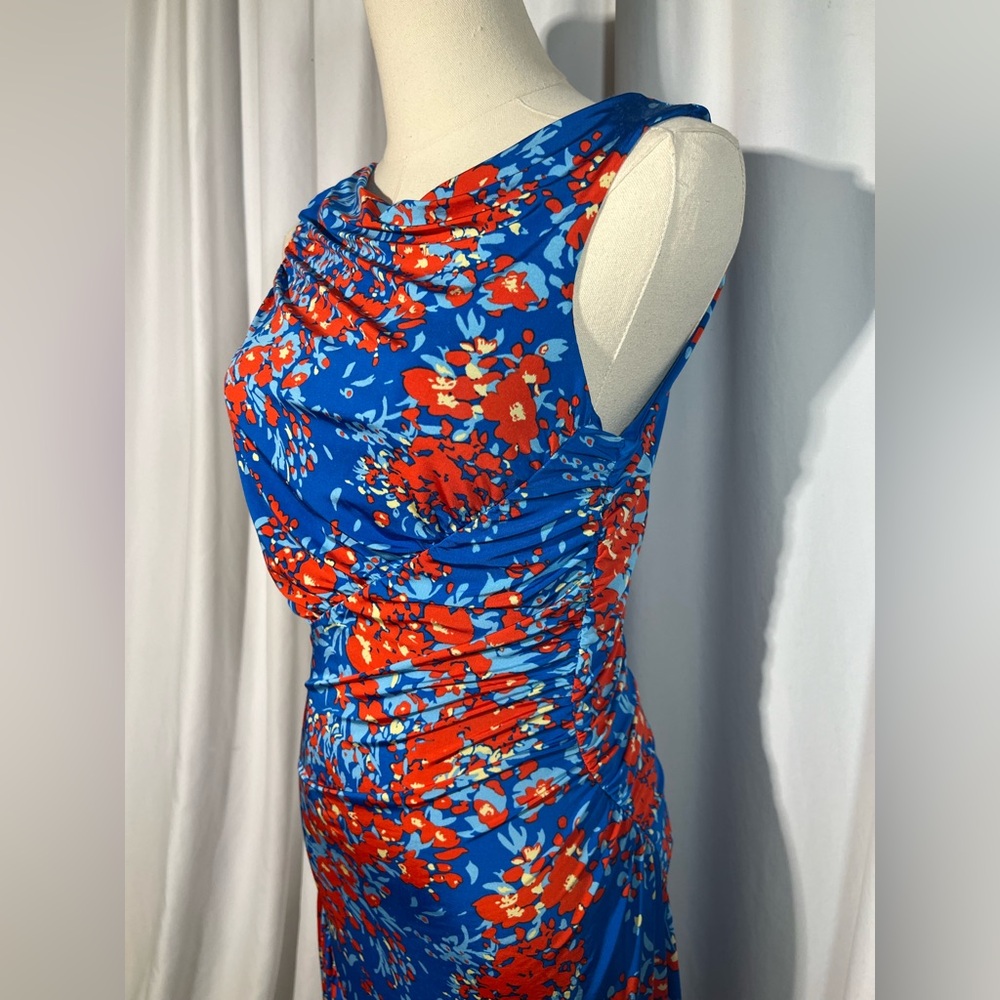 Atlein Collective RTR Ruched Floral Midi Dress | S - Picture 6 of 13